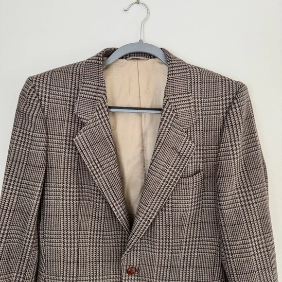 Vintage Valentino Uomo Plaid Tweed Wool
Sports Coat Blazer Jacket Houndstooth 38 - Picture 7 of 16